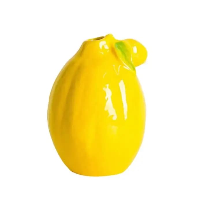 Vase en céramique citron grenade, porte-fleurs hydroponiques créatif et mignon, Pot de fleur simulé