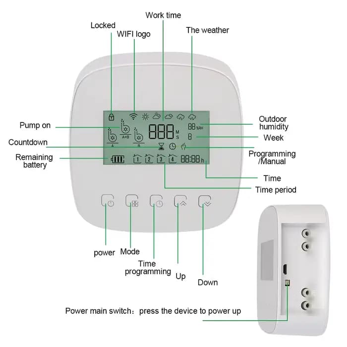 Tuya-Contrôleur d'irrigation micro-goutte avec panneau solaire, minuterie d'eau automatique intellig