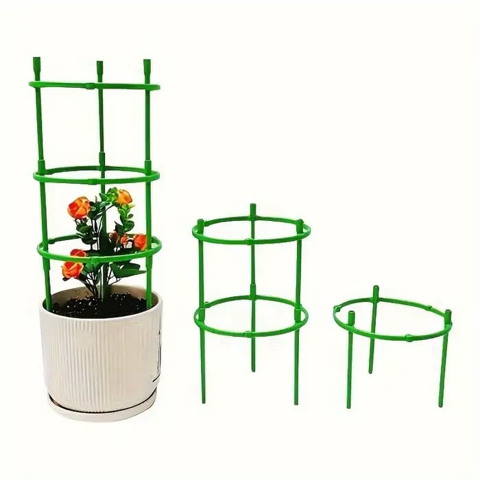 Anneaux de Support pour plantes empilables en plastique, 60 pièces, piquets de jardin à 10 niveaux p