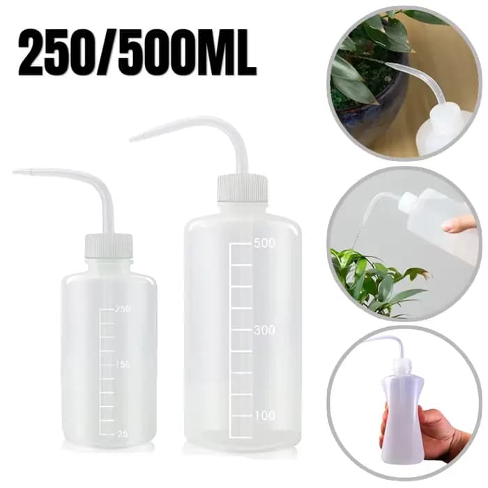 Bouteille à pression en plastique transparente avec échelle, bouteille d'eau à buse incurvée, livres