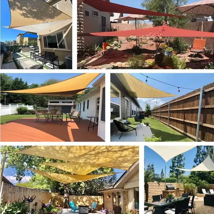 5x4M/4x6M imperméable grand abri solaire pare-soleil Protection auvent extérieur jardin Patio piscin