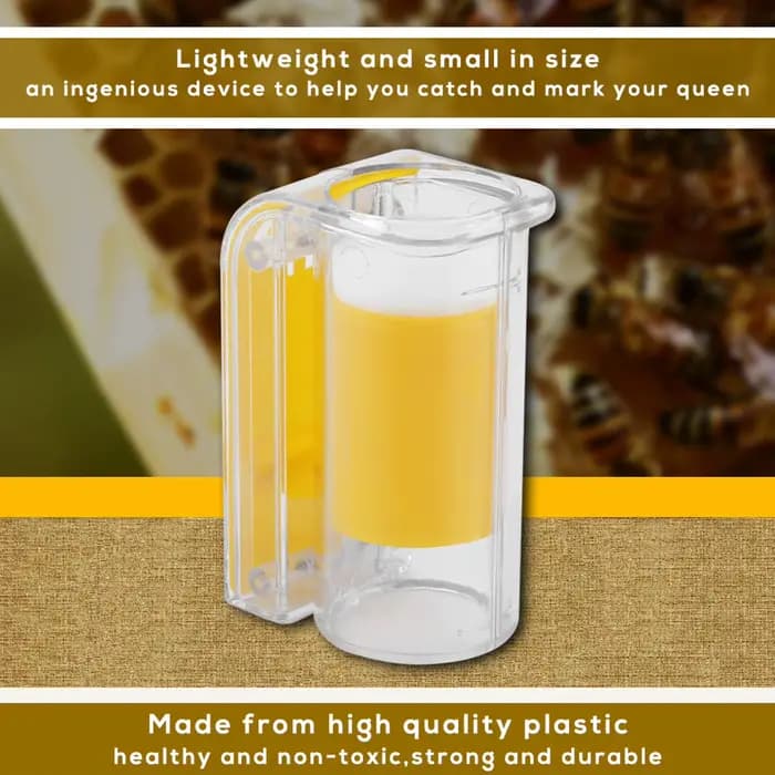 Kit de capture d'abeilles queen à une main, outil de marquage d'abeilles en plastique avec piston et