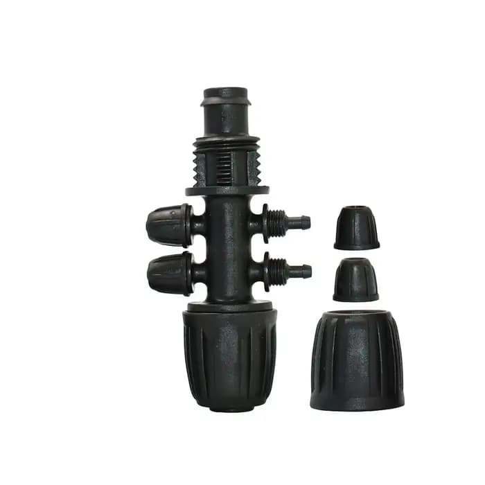 Connecteurs de tuyaux PE 16mm 20mm à 1/4 ", séparateur d'eau 1/2/4 voies, écrou de blocage 1/2 3/4 à