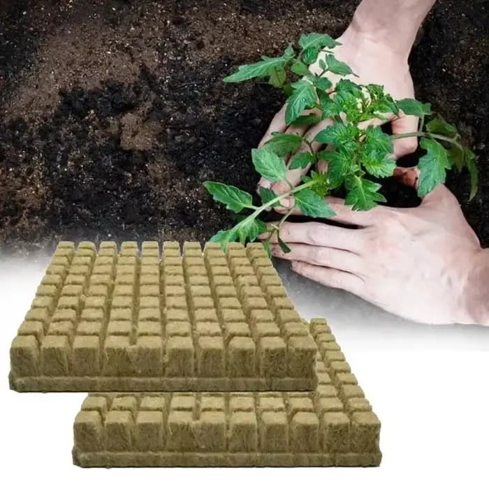 Stonewool Hydroponic Grow Media Cubes, Soillless Substrat, Seeded Rock Wool Plug, Seedling Night, Pl