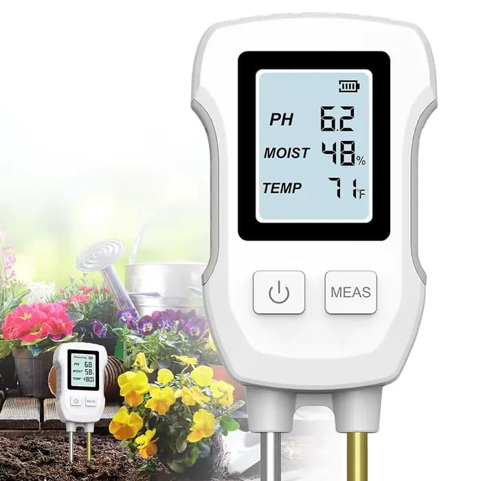 Compteur de sol numérique LCD 3 en 1, testeur de PH/humidité/température avec rétro-éclairage pour p