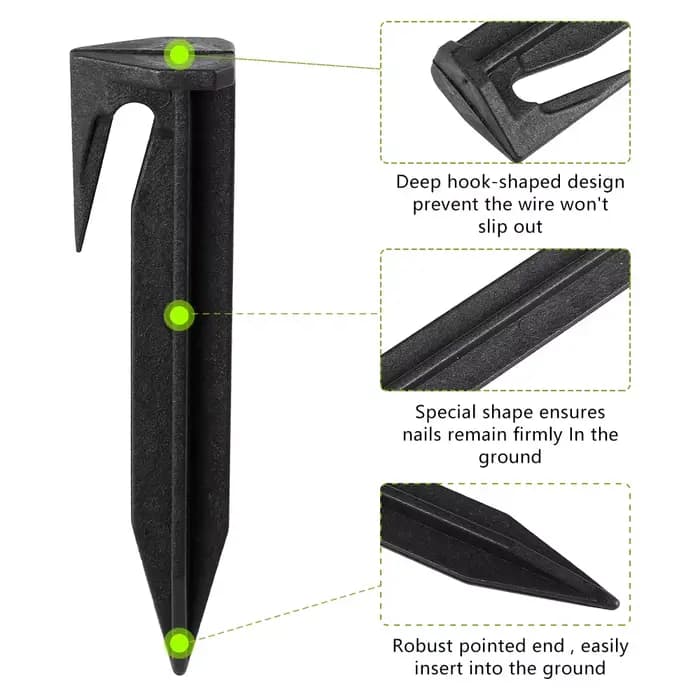Pointes de Délimitation de Tondeuse à Gazon, Pointes de Sol, Injecteur en Plastique, Broches de Fios
