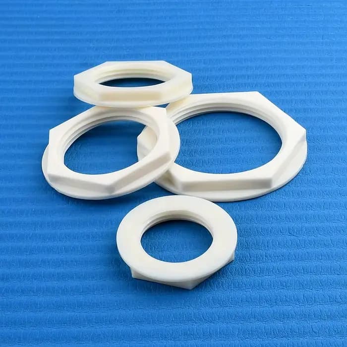 Écrou de fixation hexagonal en plastique et Nylon blanc, filetage femelle 1/2 ~ 2 pouces, Micro Irri