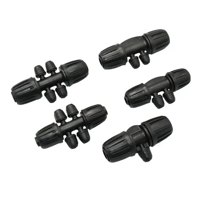 Connecteurs de tuyaux PE 16mm 20mm à 1/4 ", séparateur d'eau 1/2/4 voies, écrou de blocage 1/2 3/4 à