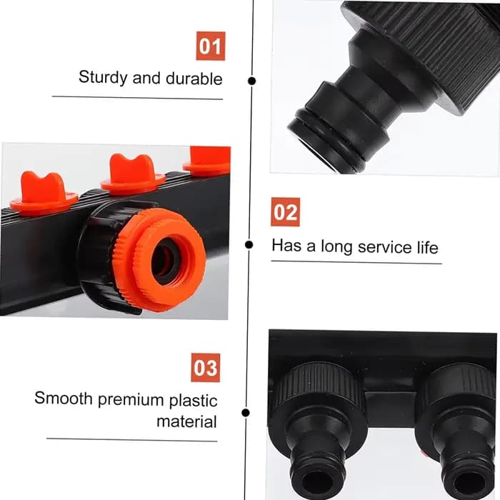 Connecteur de robinet, accessoires de jardin, distributeur d'eau, fournitures d'arrosage à 4 voies,