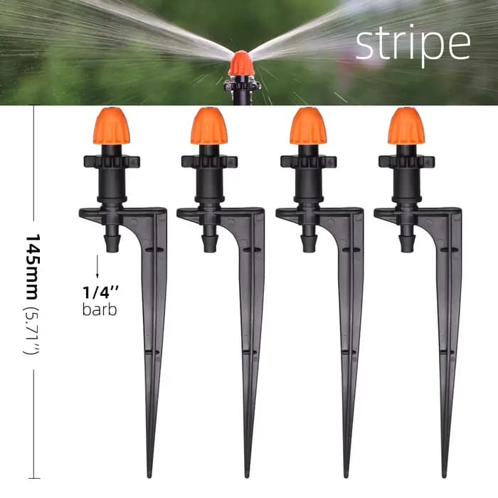 Buse d'arrosage de jardin avec support de 15cm, angle de pulvérisation de bande 90 °/7.5 °/180 °, d'