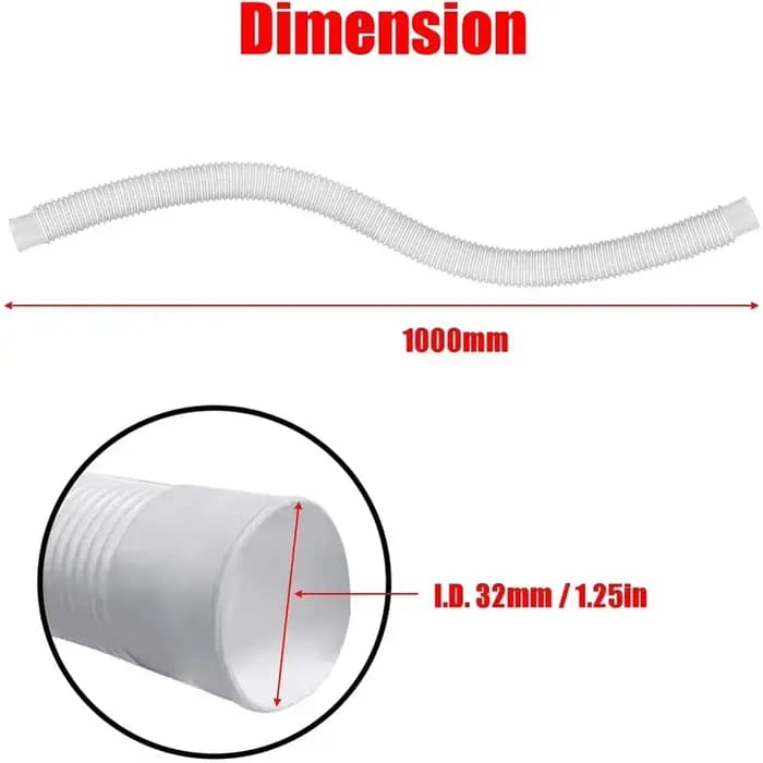 Tuyau de Piscine pour Intex 1-1/4 Pouces, Accessoire de Remplacement de Pompe Hors Sol, 1.25 Pouces,