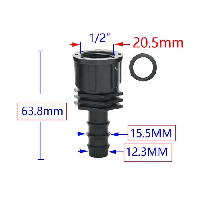 Connecteurs de tuyau d'eau, filetage 1/2 3/4 1 pouce à 16mm 20mm 25mm 32mm, 1/2 3/4 1 ", Tube Pe, 4