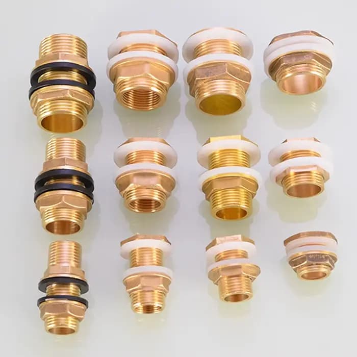Connecteur de réservoir d'eau en laiton 1/2 "3/4" 1 ", joint en Silicone, tuyau en cuivre, Joint d'a