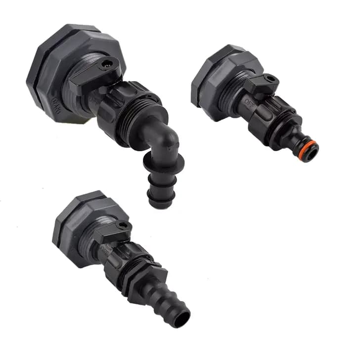 1pc 1/2 3/4 "en plastique filetage mâle robinet d'eau réservoir de poisson robinet adaptateur assemb