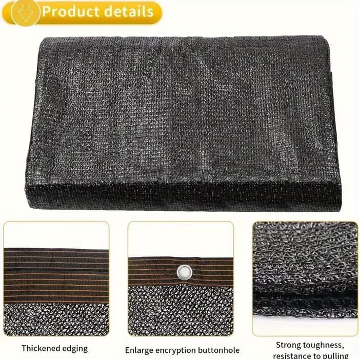 Filet pare-soleil noir, couverture de serre de plantes, clôture en maille, écran de confidentialité,