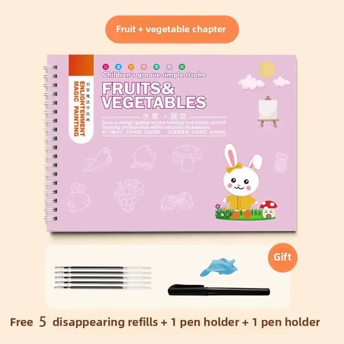 Livres de dessin à rainure réutilisables, conçus pour la pratique de l'écriture, avec lignes à rainu