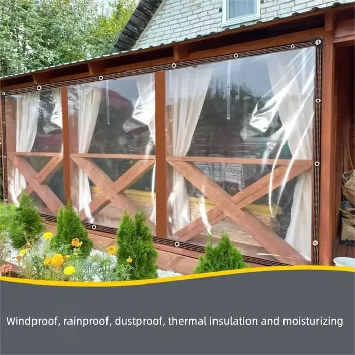 Bâche transparente en PE épaisse, imperméable, résistante aux UV et aux déchirures, en vinyle plasti