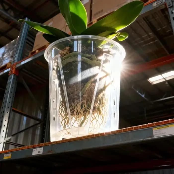 Pots à orchidées en plastique transparents avec trous de ventilation pour la plantation des Phalaeno