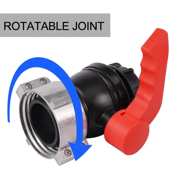 Vanne à bille à filetage grossier 62/75/ 80mm, adaptateur de beurre de réservoir IBC, Valve de décha