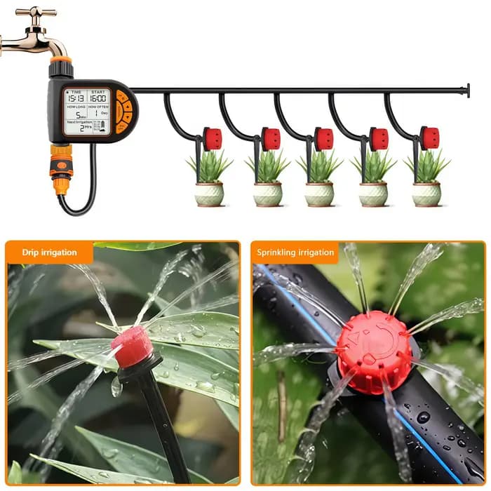 Minuterie de jardin intelligente 20M, ensemble d'irrigation, étanche IPX5, LCD, contrôleur d'arrosag