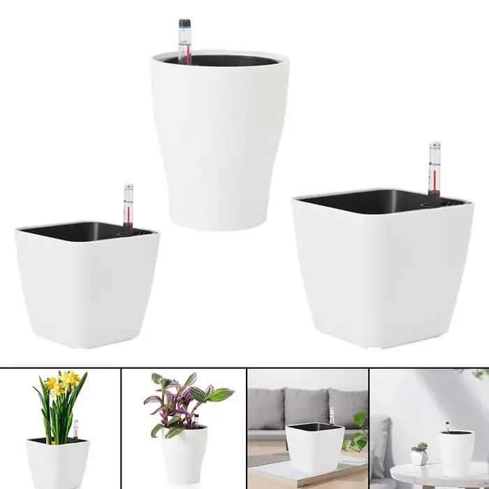Pots de fleurs à arrosage automatique, planteur de semis pour plantes en Pot, jardin