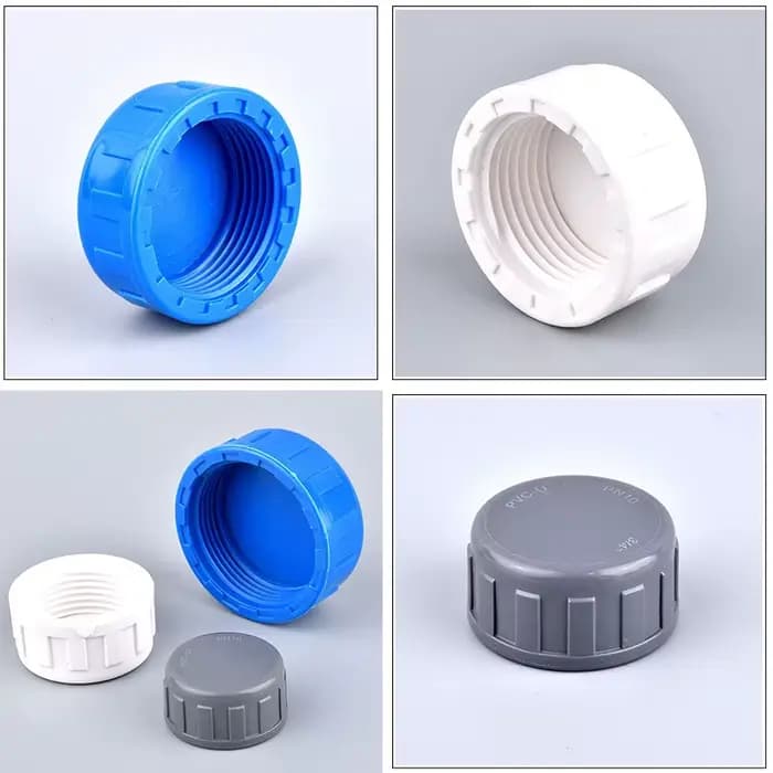 Connecteurs de bouchon d'extrémité en PVC à filetage femelle 1/2 ''-2'', 2 pièces, Joint de bouchon