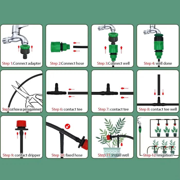 Système d'irrigation goutte à goutte pour serre, tuyau d'arrosage automatique, micro kits d'arrosage