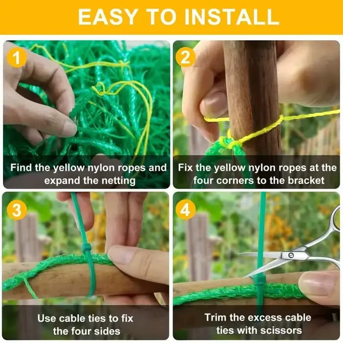 1 pièces filet en treillis extérieur robuste en Nylon plante grimpante filet pour concombre tomate F