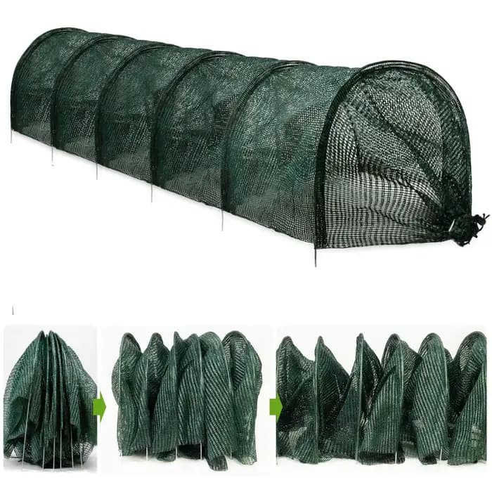 Tunnel de jardin pliable en maille Durable, barrière contre les oiseaux et les insectes, housse de P