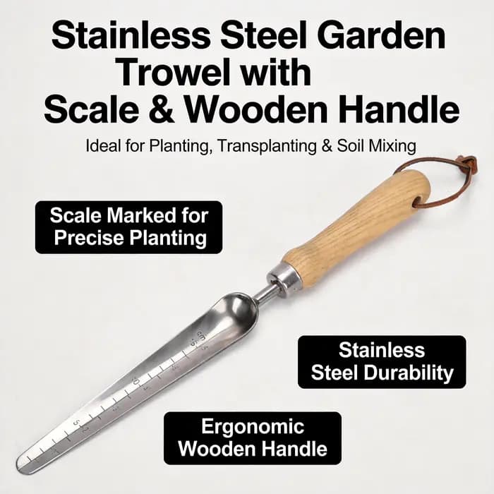 Pelle de jardin avec échelle - Outil manuel portable robuste en acier inoxydable multi-usage pour le