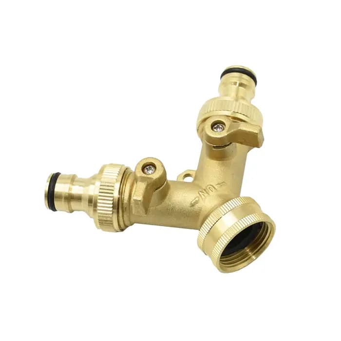 Tuyau de robinet de jardin en laiton, filetage 3/4 pouces, séparateur d'eau, vanne d'irrigation de j