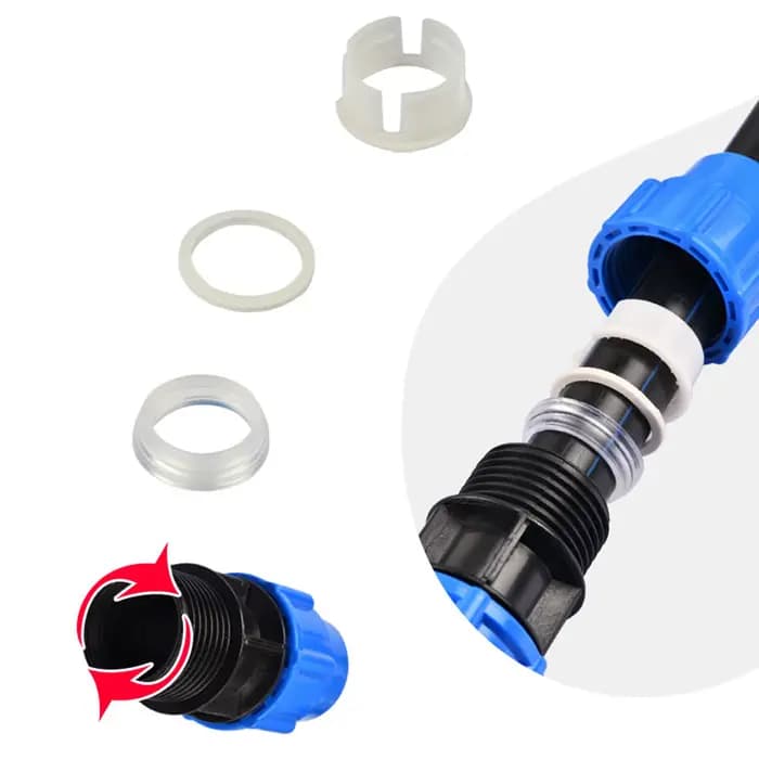 Connecteur rapide de tube PE, joint rapide direct, embout coudé droit en T, 20mm, 25mm, 32mm, 40mm,