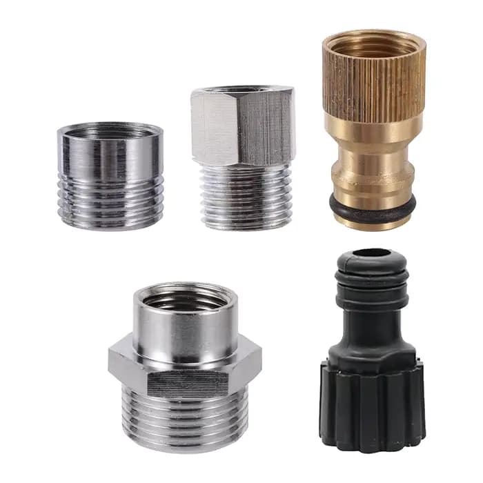 Accessoires de pompe à eau 18mm M18 à filetage mâle 1/2 "3/4", adaptateur en cuivre nickelé, Joint e