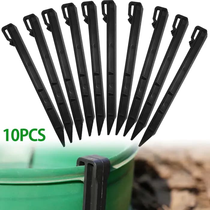 10 pièces jardin tondeuse à gazon cheville limite clou en plastique pelouse bordure piquet paysage b