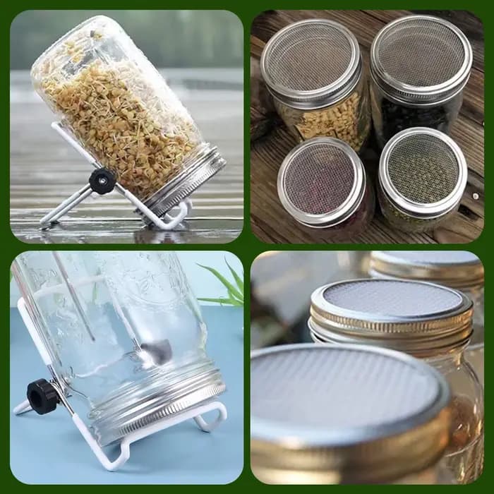 Couvercle de Germination de germes de graines en acier inoxydable, couvercle de bidon de germes de g