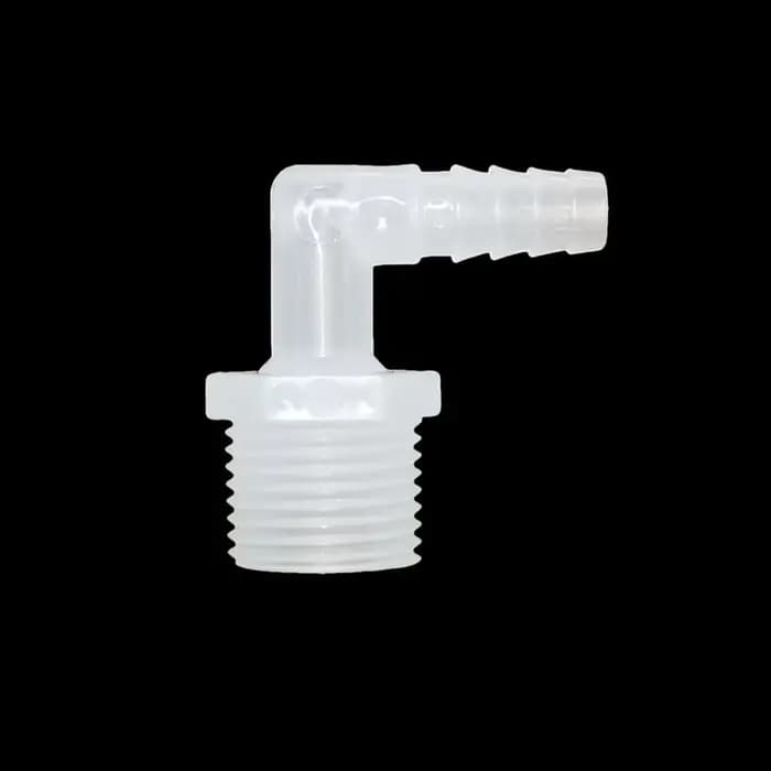 Connecteur de tuyau coudé en plastique, coupleur de tuyau avec raccords filetés de 1/2 pouces, adapt