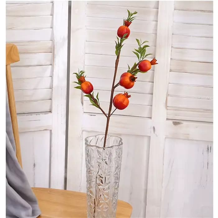 Branche de fruit de grenade artificielle de haute qualité, sept fruits, bouquet de baies, maison, dé