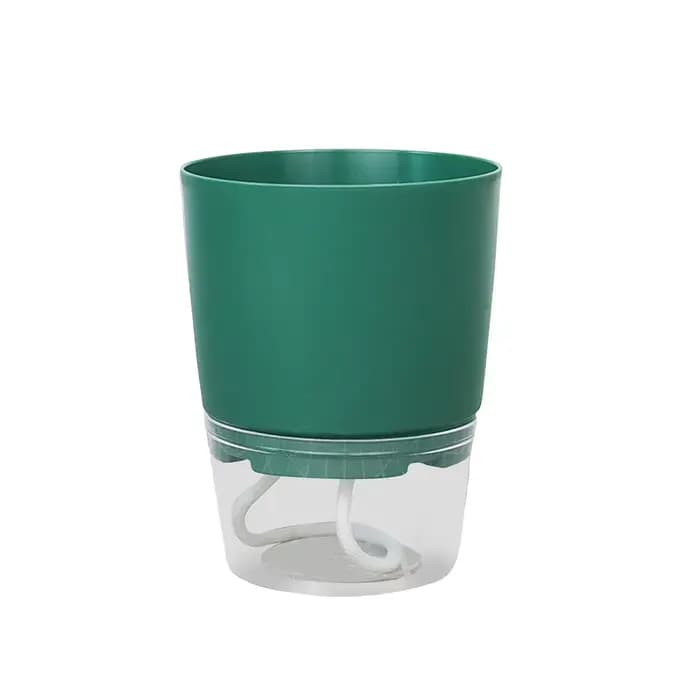 Pot de fleur hydroponique paresseux, Absorbant d'eau automatique, Transparent, Double couche, résine