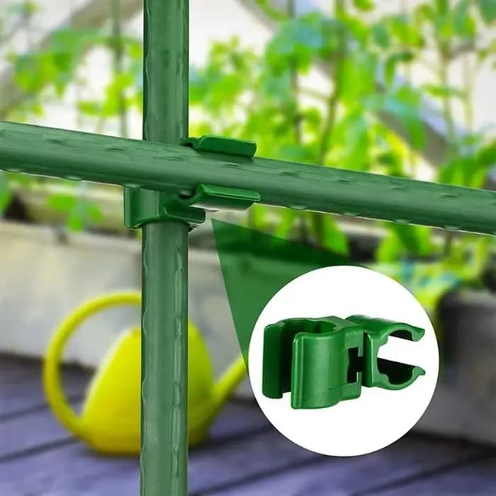Clips universels en plastique, Support pour plantes, connecteur fixe, piliers de jardinage, Support