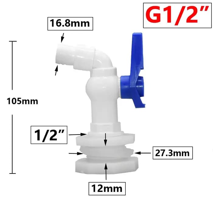 Adaptateur de robinet de réservoir IBC S60X6, robinet de jardin à filetage grossier à connexion rapi