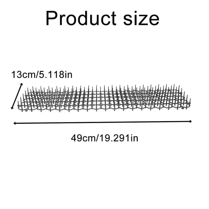 Tanselection-Polymères anti-chat et antiparasitaire en PP noir, bande de piquants en plastique, bouc