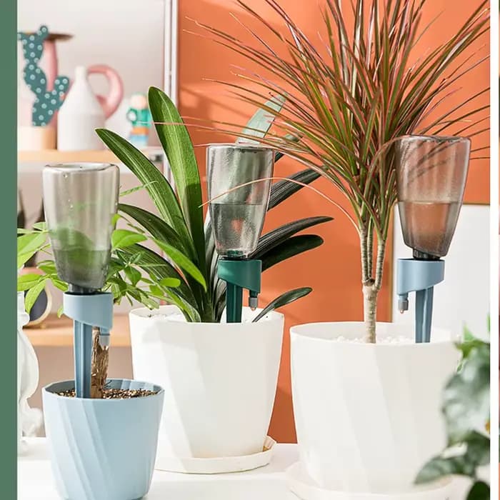 Plante de fleurs domestique avec synchronisation de bouteille, arrosage paresseux automatique, goutt