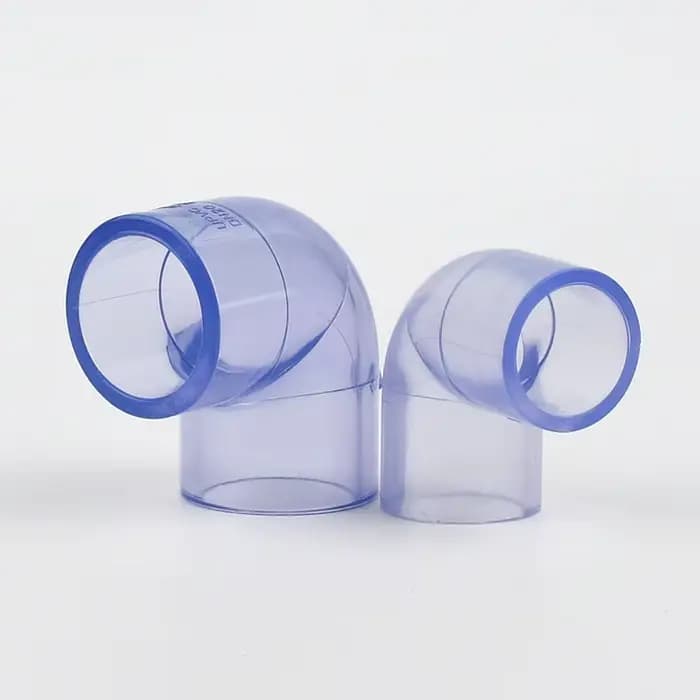 Connecteur en PVC bleu Transparent, 16 20 25 32 40 50mm, Joints coudés UPVC pour Aquarium, réservoir