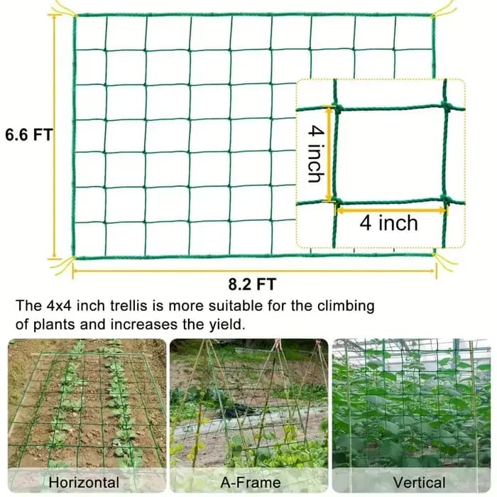 1 pièces filet en treillis extérieur robuste en Nylon plante grimpante filet pour concombre tomate F