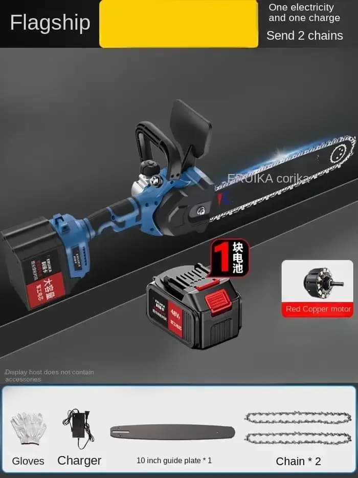 Tronçonneuse électrique professionnelle 110V/220V avec batterie Lithium-ion puissante et conception