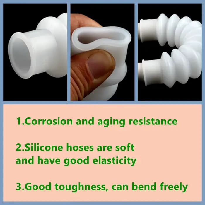 Tuyaux ondulés en Silicone I.D 20 ~ 110mm, tuyau en caoutchouc, Tube d'eau d'expansion et de courbur