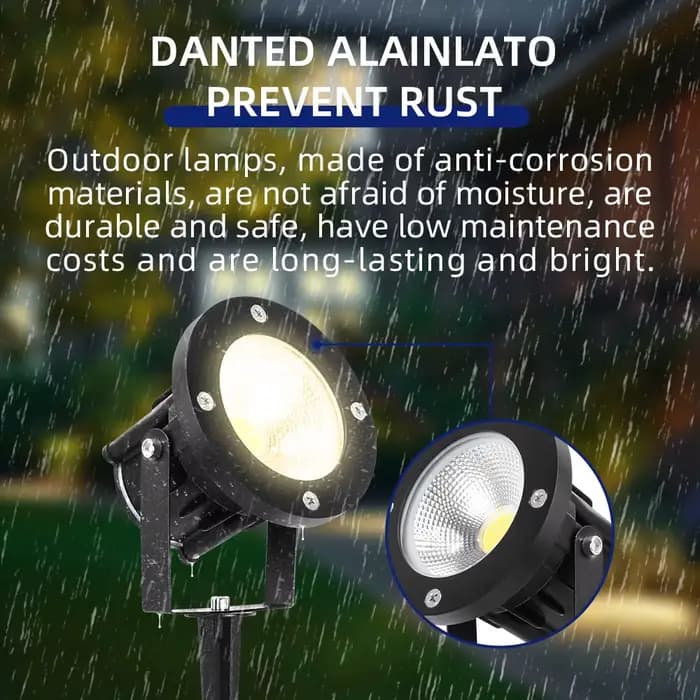 Lampe de jardin LED GU10, éclairage extérieur étanche, projecteurs de jardin LED COB AC85-265V, déco