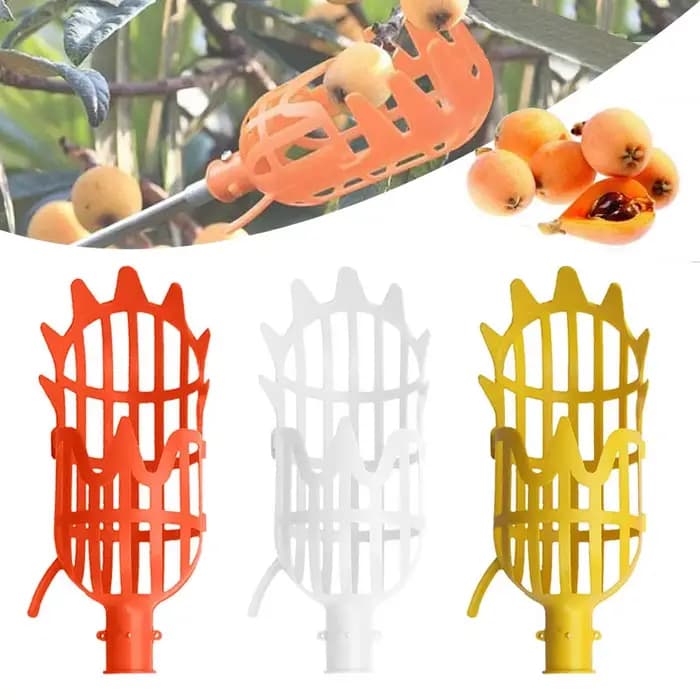 Panier de jardin en plastique multicolore, tête de cueillette de fruits, outil de cueillette de frui