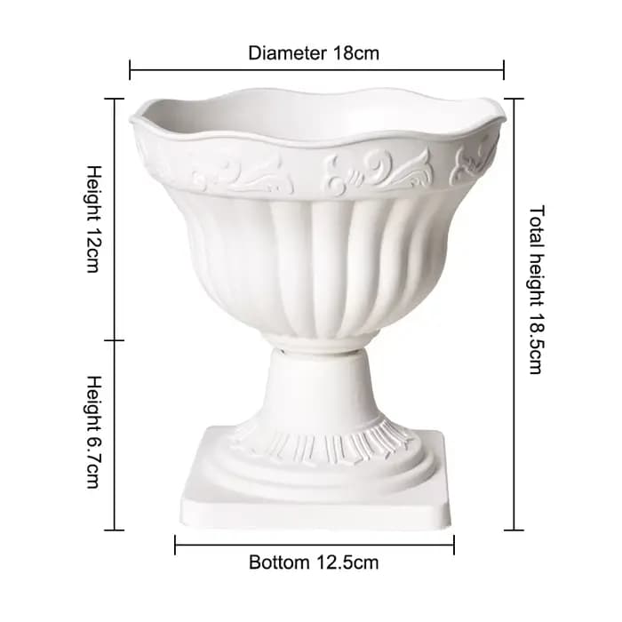 Nouveau pot de fleurs extérieur grand format 1 pièce, style colonne romaine, pour balcon et maison,