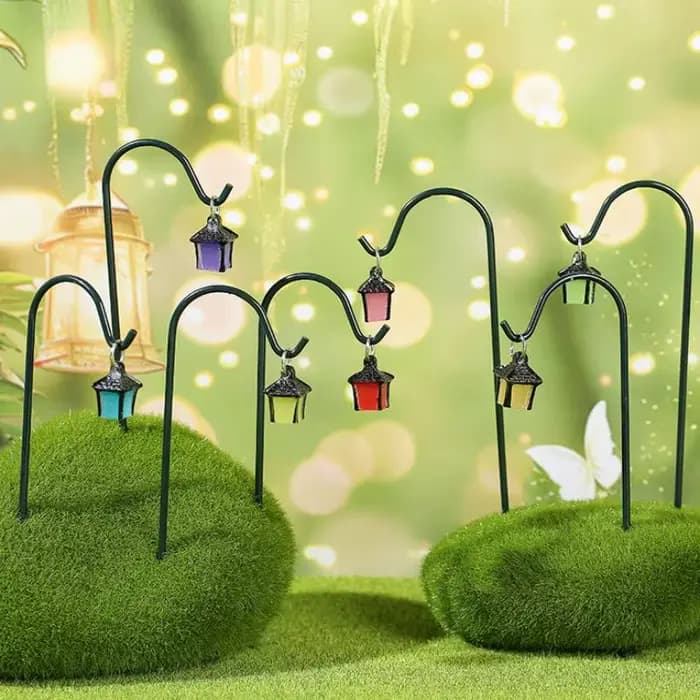 Piquets de jardin lumineux envoyés au hasard, 6 pièces, Mini décorations de bonsaï, artisanat de bri